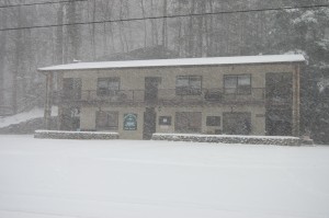 Lake Lodge in the Snow